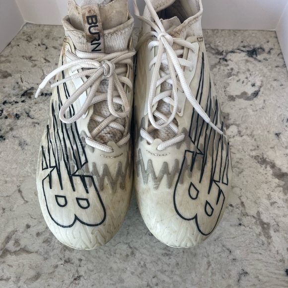 New Balance Burn X3 Men's Lacrosse Cleats in White Size 8.5 - Picture 2 of 6